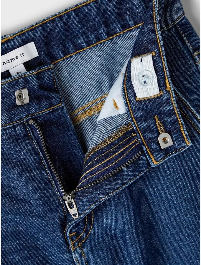 Name it KIDS wide leg jeans NKFROSE dark blue denim Blauw Effen 116 - Foto 3