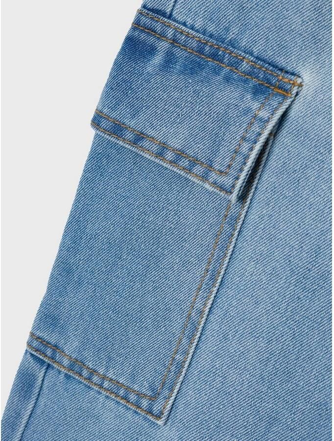 Name it KIDS wide leg jeans NKFROSE light blue denim Blauw Effen 128 - Foto 3