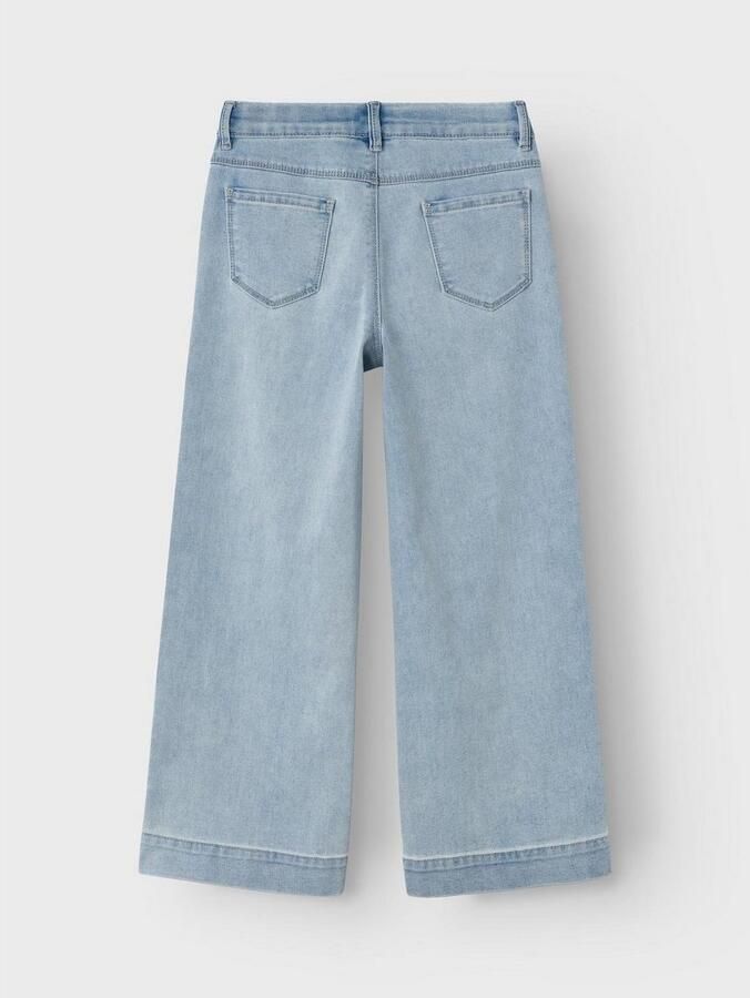 Name it KIDS wide leg jeans NKFROSE light blue denim Blauw Meisjes Stretchdenim 128 - Foto 5