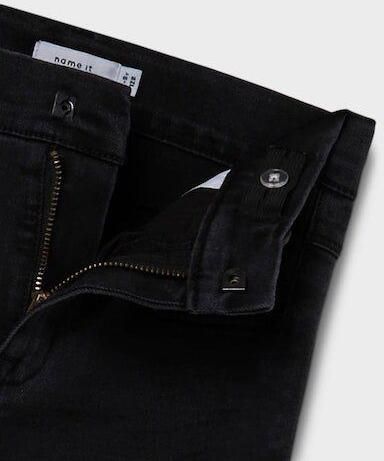 Name it KIDS wide leg jeans NKFROSE black denim Zwart Meisjes Stretchdenim 128 - Foto 4