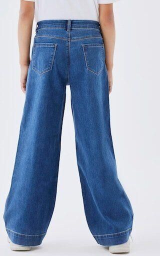 Name it KIDS wide leg jeans NKFROSE medium blue denim Blauw Meisjes Stretchdenim 128 - Foto 7