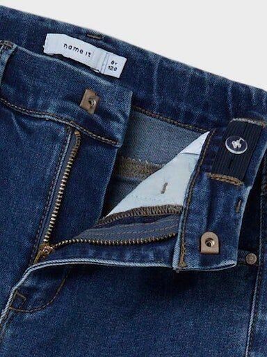 Name it KIDS wide leg jeans NKFROSE medium blue denim Blauw Meisjes Stretchdenim 116 - Foto 6