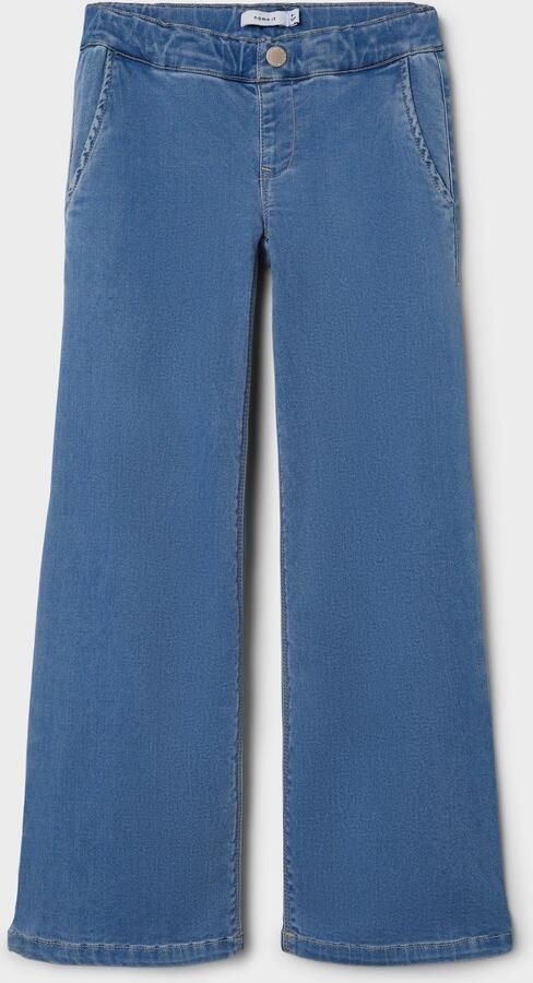 Name it KIDS flared jeans NKFSALLI light blue denim Blauw Meisjes Lyocell 104 - Foto 3