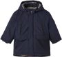 Name it MINI winterjas NMMMILLER donkerblauw Jongens Polyester Capuchon 110 - Thumbnail 1