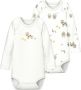 Name it BABY romper set van 2 met printopdruk wit Meisjes Katoen Ronde hals 50 - Thumbnail 1