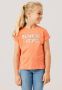 Name it KIDS T-shirt NKFFAMMA met tekst oranje Meisjes Katoen Ronde hals 122 128 - Thumbnail 3