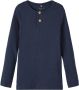 Name it MINI ribgebreide longsleeve NMMKAB marine Blauw Jongens Stretchkatoen Ronde hals 122 128 - Thumbnail 1