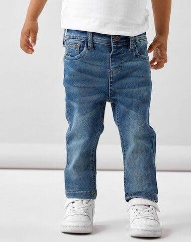 Name it MINI slim fit jeans NMMRYAN dark blue denim Blauw Jongens Jog denim 104