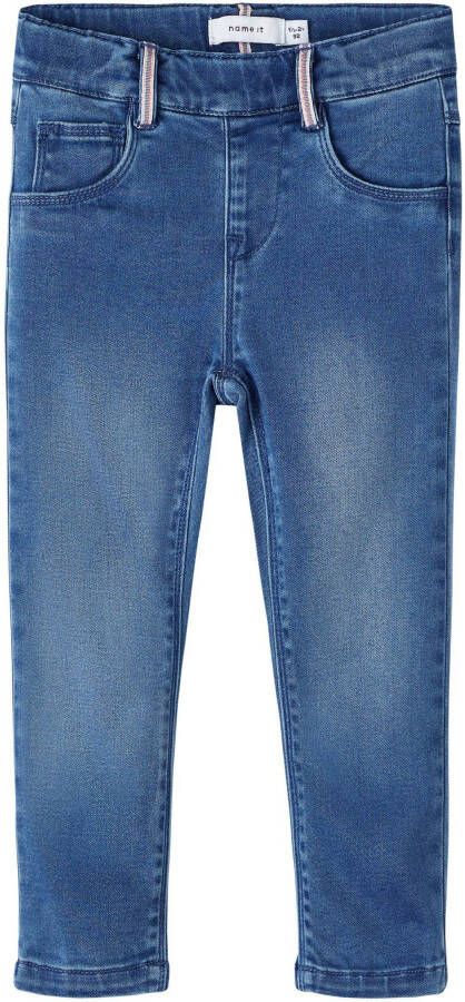 Name it MINI slim fit jegging NMFSALLI medium blue denim Jeans Blauw Meisjes Lyocell 104