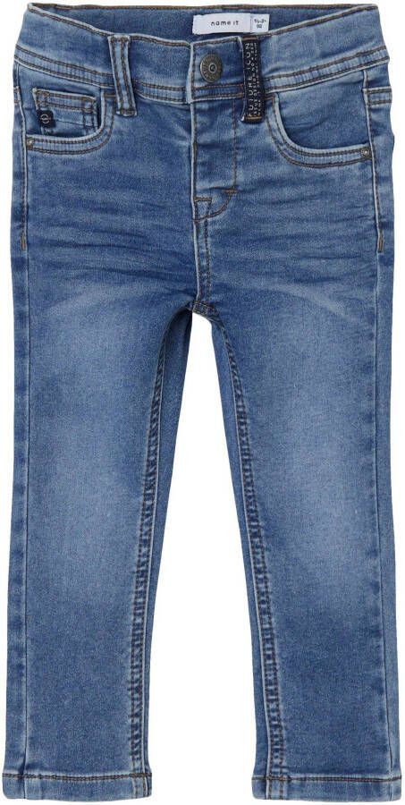 Name it MINI slim fit jeans NMMSILAS medium blue denim Blauw Jongens Stretchdenim 110