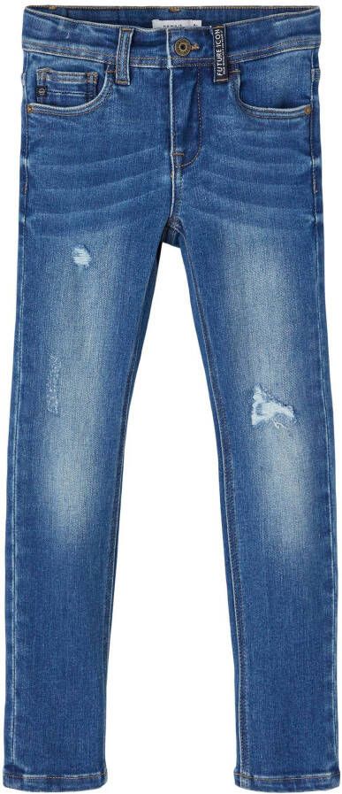 Name it KIDS slim fit jeans NKMCONEX dark denim Blauw Jongens Stretchdenim 122