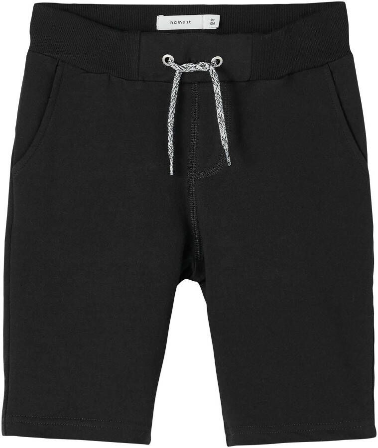 Name it KIDS slim fit sweatshort Honk met katoen zwart Effen 146 - Foto 5