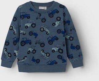 Name it MINI sweater NMMVIMO met all over print blauw All over print 122 128
