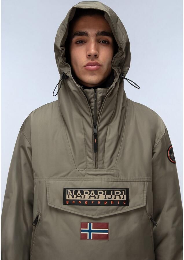 Napapijri Anorak Rainforest regular fit met zijdelingse ritssluiting ventilatieoogjes - Foto 3