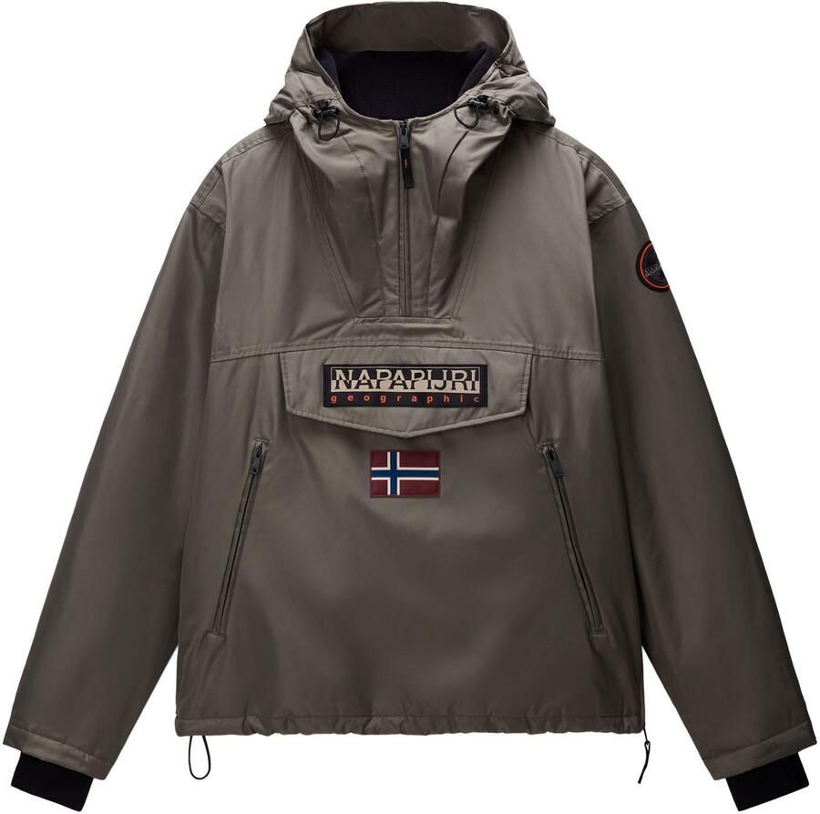 Napapijri Anorak Rainforest regular fit met zijdelingse ritssluiting ventilatieoogjes