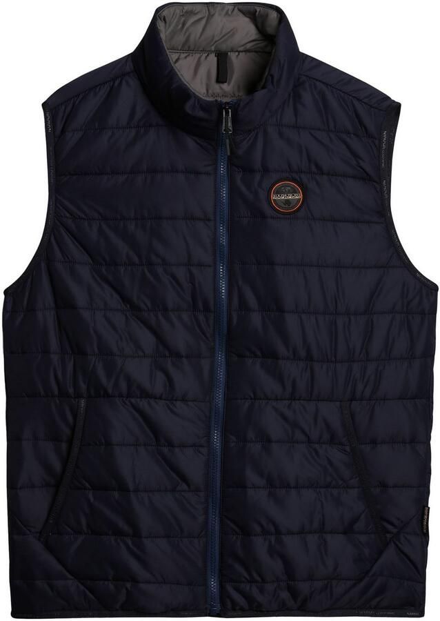 Napapijri Bodywarmer Met merklabel aan de zijkant en binnen met staande kraag