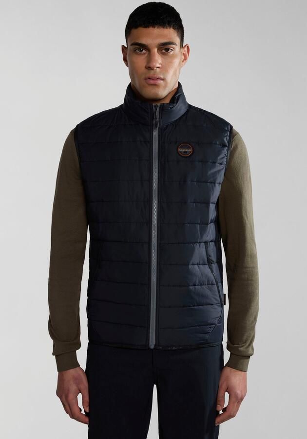 Napapijri Bodywarmer Met merklabel aan de zijkant en binnen met staande kraag - Foto 4