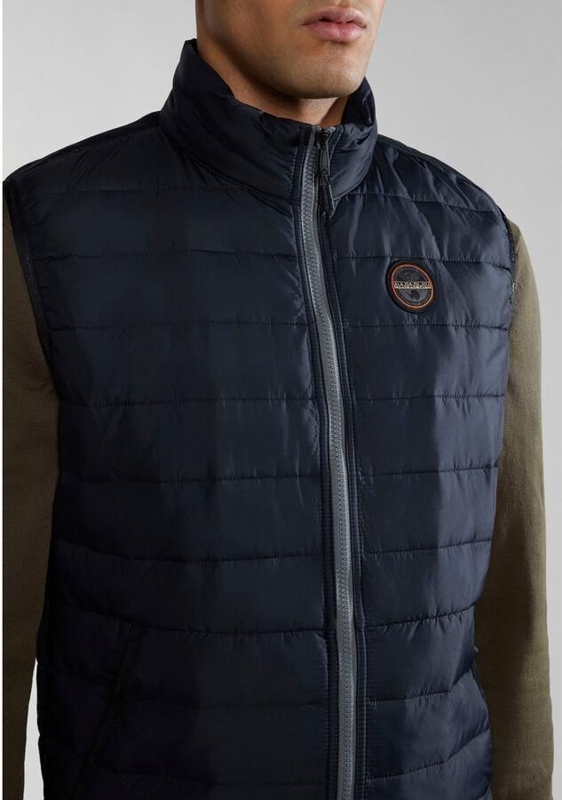 Napapijri Bodywarmer Met merklabel aan de zijkant en binnen met staande kraag - Foto 2