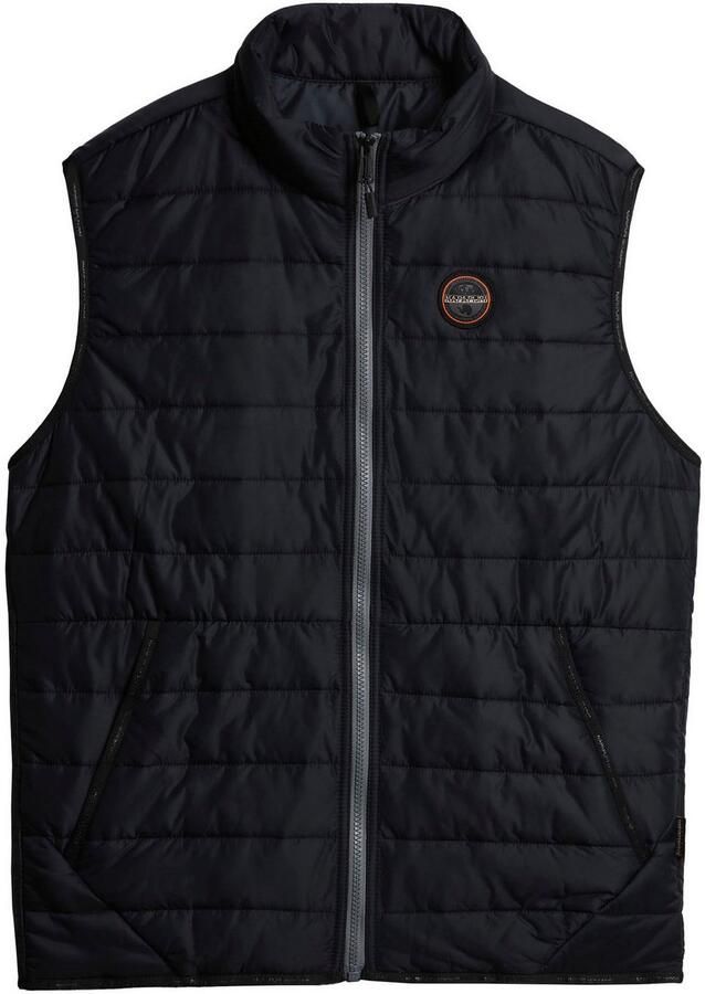 Napapijri Bodywarmer Met merklabel aan de zijkant en binnen met staande kraag