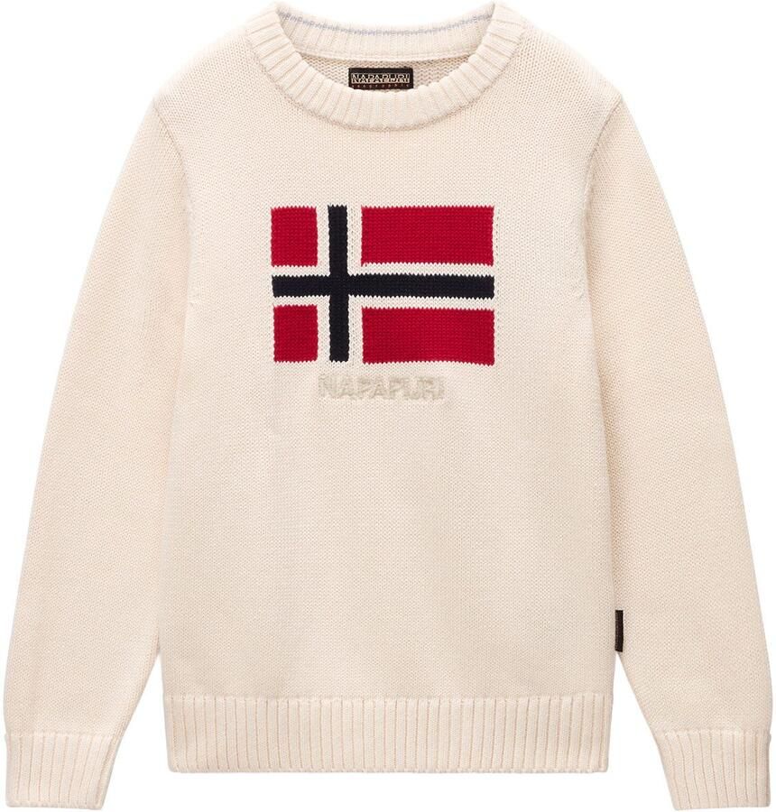 Napapijri Gebreide trui Ronde hals geribde boorden - Foto 3