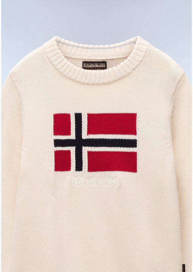 Napapijri Gebreide trui Ronde hals geribde boorden - Foto 2