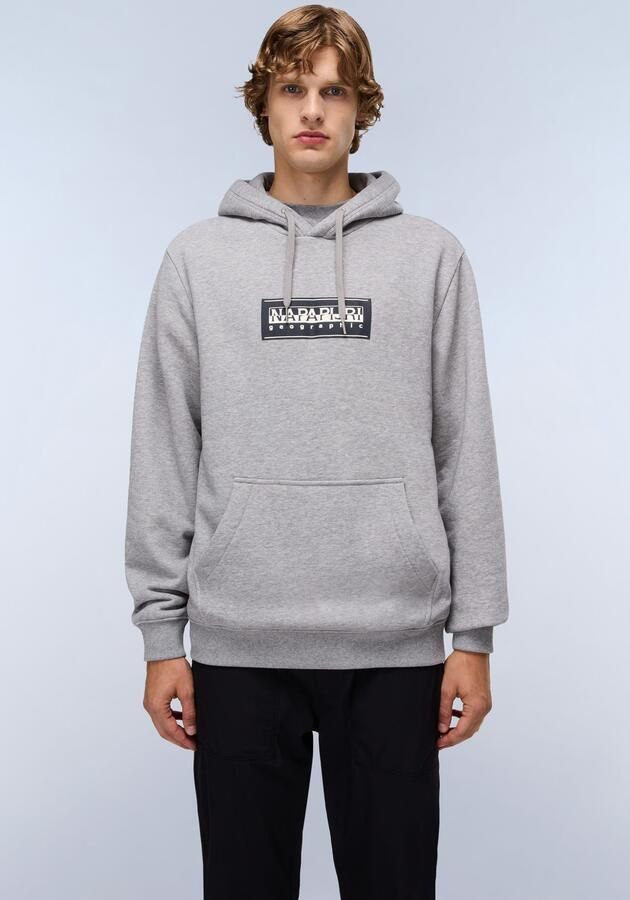 Napapijri Suze Overhead Logo Hoodie Grey- Heren Grey - Foto 3