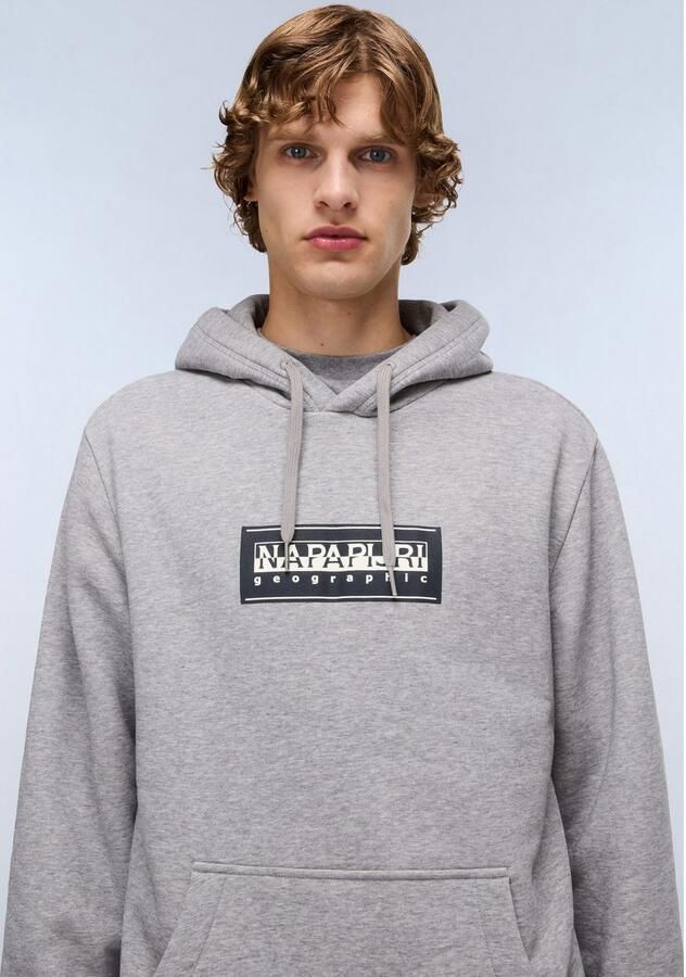Napapijri Suze Overhead Logo Hoodie Grey- Heren Grey - Foto 2