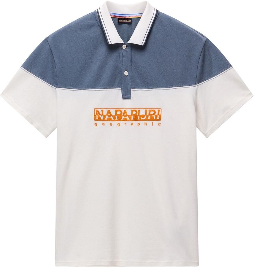 Napapijri Poloshirt E-SATURNIA SS Met geborduurd merkembleem op de borst