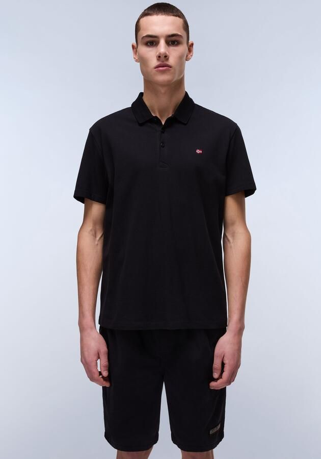 Napapijri Ealis Micro Flag Polo Shirt Black- Heren Black - Foto 4