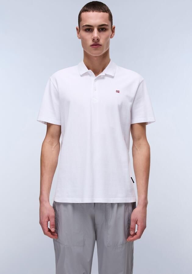 Napapijri Ealis Micro Flag Polo Shirt White- Heren White - Foto 4
