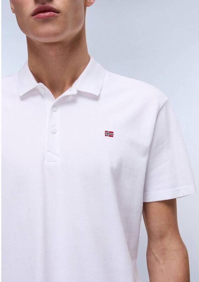 Napapijri Ealis Micro Flag Polo Shirt White- Heren White - Foto 2