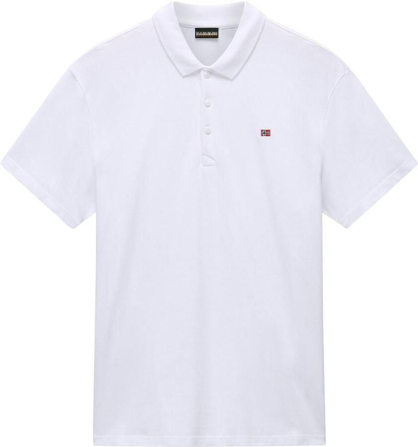 Napapijri Ealis Micro Flag Polo Shirt White- Heren White