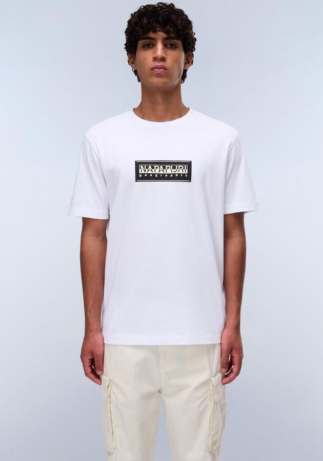 Napapijri T-shirt S-BOX LOGO met silikonprint - Foto 6