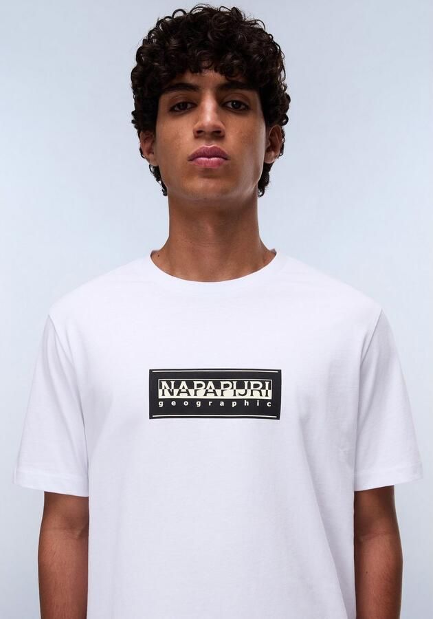 Napapijri T-shirt S-BOX LOGO met silikonprint - Foto 5