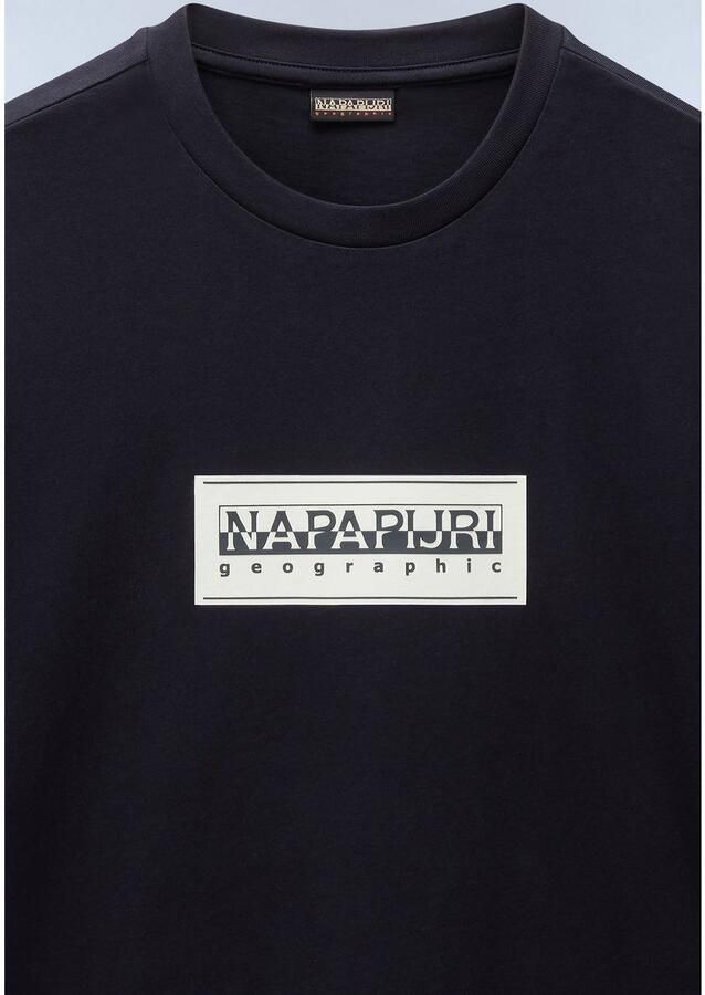 Napapijri T-shirt Korte Mouw Relaxed T-shirt met Box-logo - Foto 2