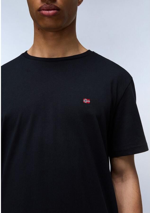Napapijri Salis Small Logo T-Shirt Black- Heren Black - Foto 2
