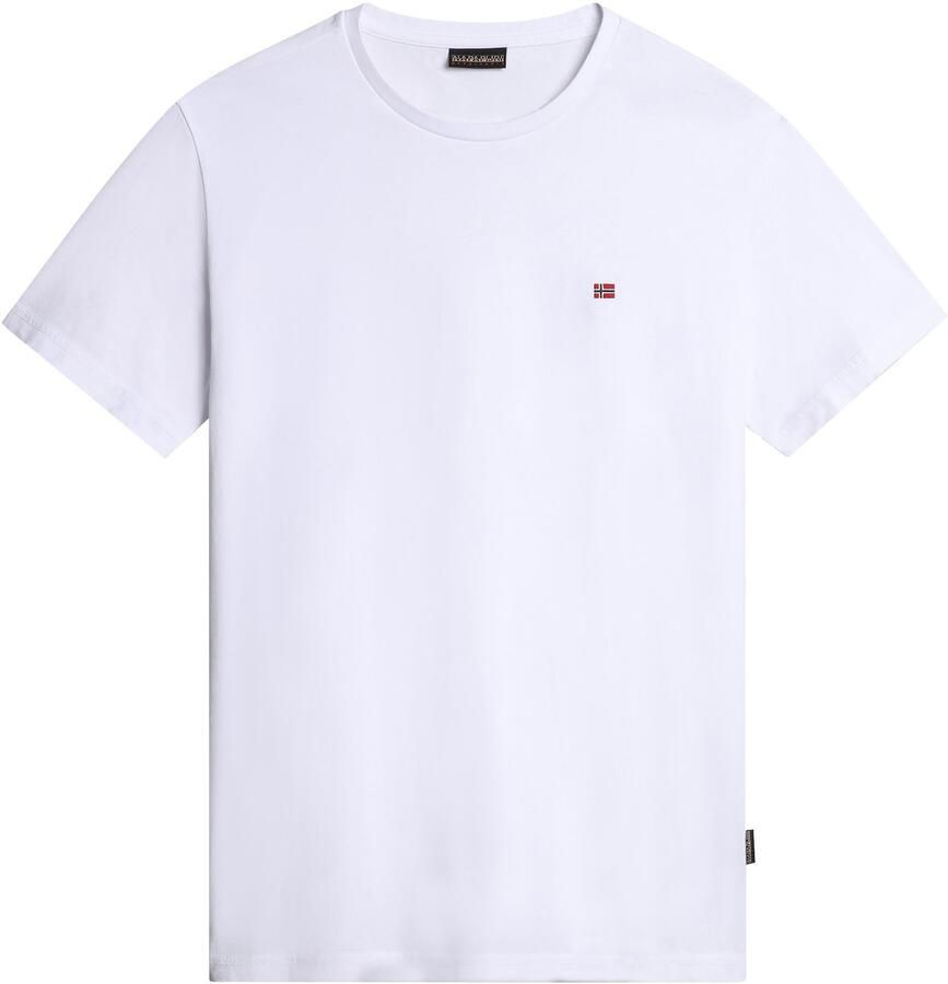 Napapijri Salis Micro Flag T-Shirt White- Heren White