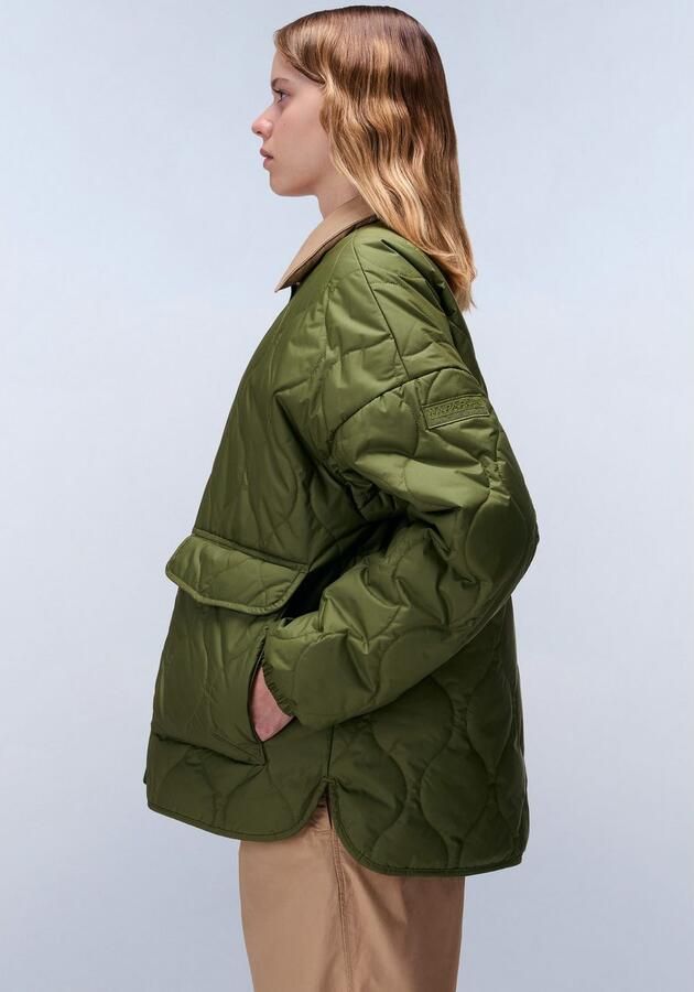 Napapijri Tweezijdig te dragen jack A-SECRET W SPHAGNUM G1V Met hoogwaardig merklogo op de mouw - Foto 5