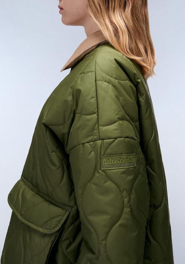 Napapijri Tweezijdig te dragen jack A-SECRET W SPHAGNUM G1V Met hoogwaardig merklogo op de mouw - Foto 6