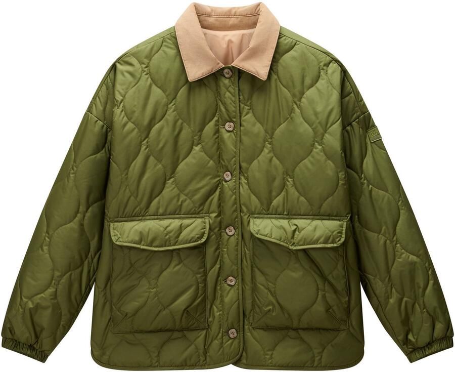 Napapijri Tweezijdig te dragen jack A-SECRET W SPHAGNUM G1V Met hoogwaardig merklogo op de mouw