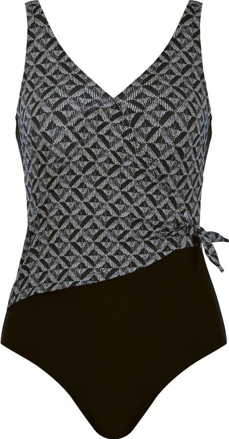 Naturana Badpak Ethno black & white Figuuraccentuerende badpak met geïntegreerde cups voor optimale steun.