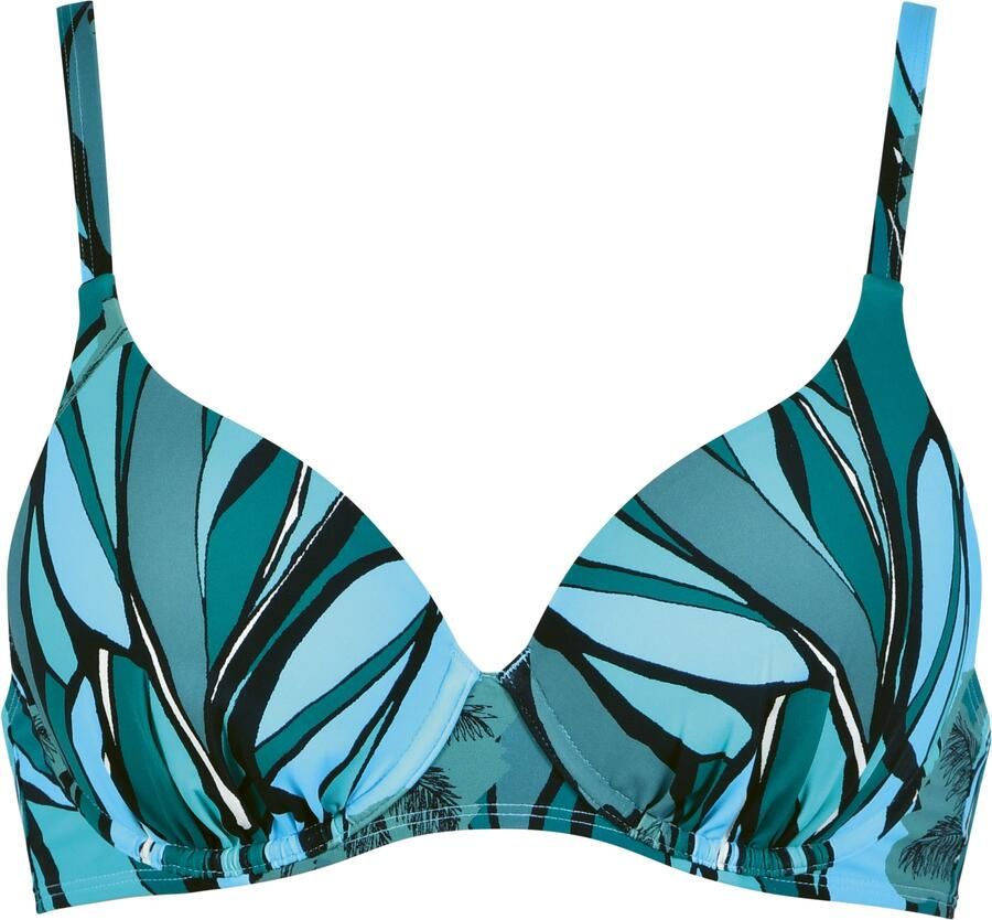 Naturana Beugelbikinitop Beautiful Beaches brede rugsluiting met patroon met beugel verstelbare bandjes - Foto 2