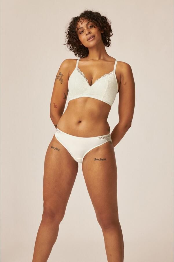 Naturana Beugelloze-bh The Friday met kant vrouwelijk comfortabel zacht zonder beugel verstelbare bandjes (1-delig)