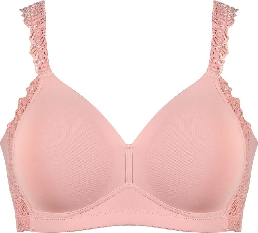 Naturana Beugelloze-bh The Friday voorgevormde cups brede bandjes zonder beugel met kant comfortabel (1-delig)