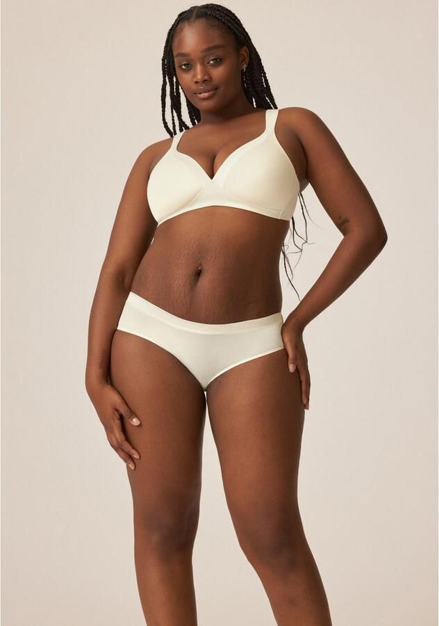 Naturana Beugelloze-bh The Wednesday met cup glansband brede bandjes zacht comfortabel zonder beugel (1-delig)