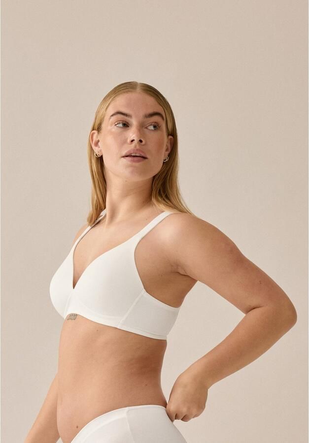 Naturana Beugelloze-bh The Wednesday met cup glansband brede bandjes zacht comfortabel zonder beugel (1-delig) - Foto 4