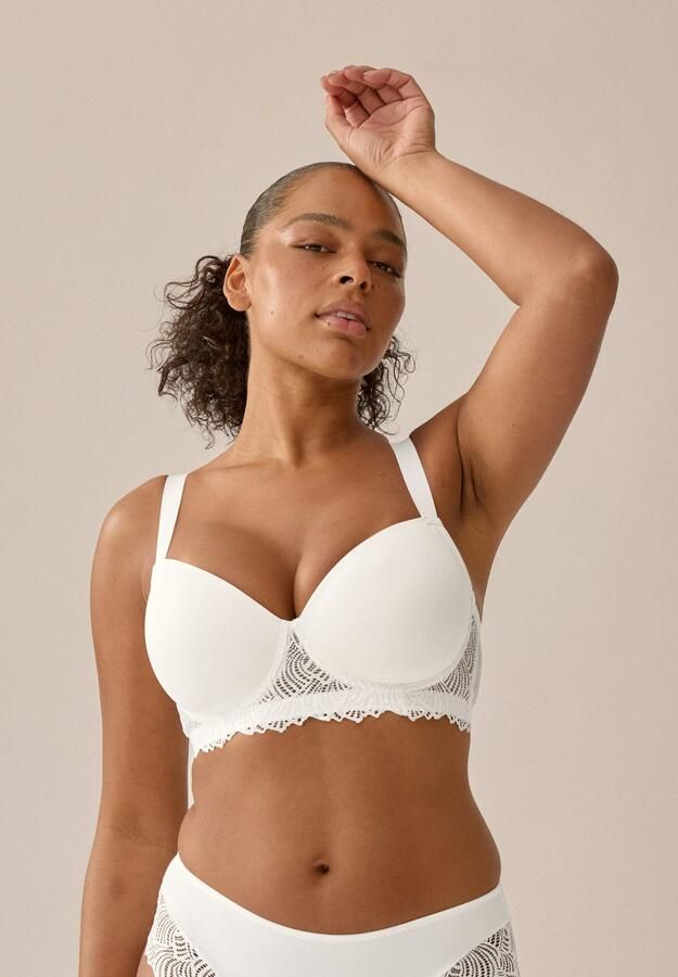 Naturana Bh met steuncups The Friday met beugel met kant vrouwelijk zacht comfortabel (1-delig) - Foto 4