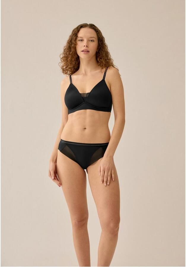 Naturana Hipster The Monday met tule inzetstukken heuphoog gesneden zacht comfortabel elastisch (1 stuk -)