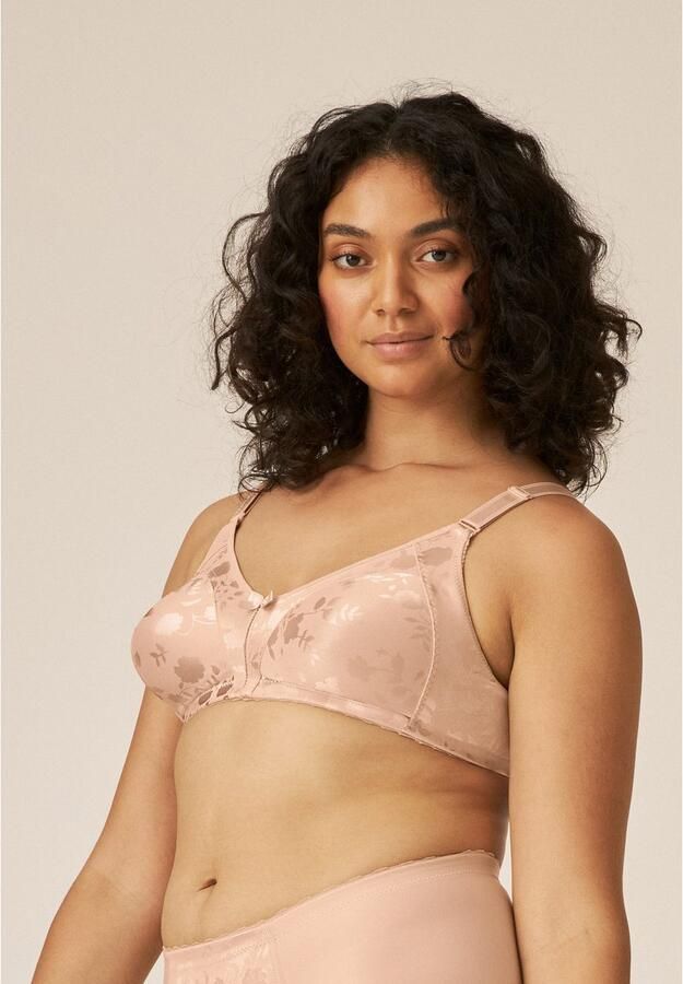 Naturana Minimizer-bh Minimizer Shaping-effect brede bandjes vrouwelijk beugelloos satijn bloemenpatroon (1-delig) - Foto 2