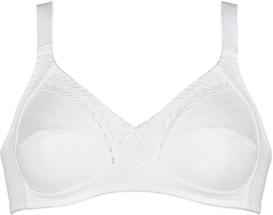 Naturana Soft-bh Classics vrouwelijk comfortabel brede bandjes zonder beugel decoratieve strik (1-delig Set van 2)